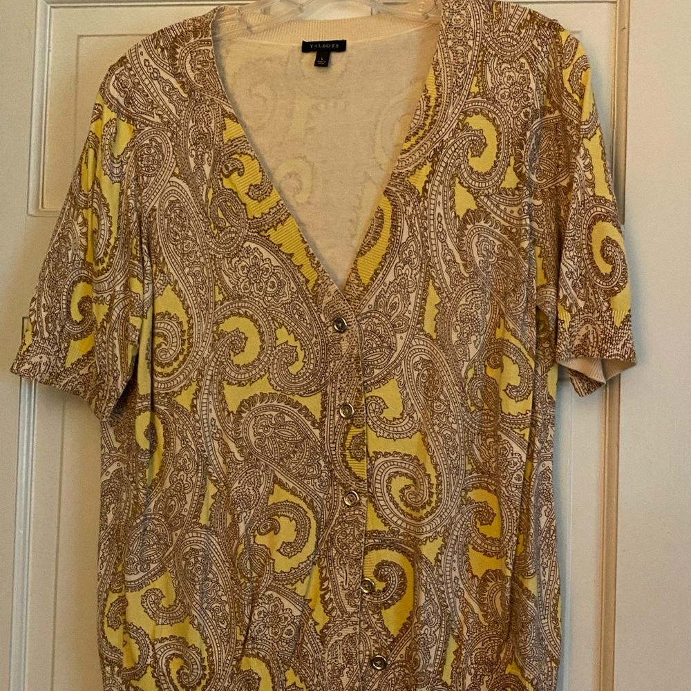 Talbots Short Sleeved Cardigan